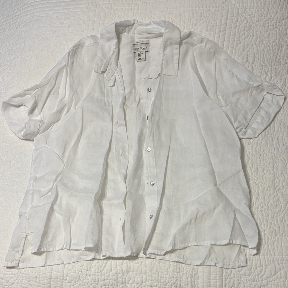 Rachel Zoe White Linen Blouse